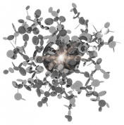 настенное бра с хромированной арматурой и кристаллами