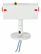 переходник для однофазного шинопровода белого цвета с круглым основанием