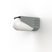 уличное настенное бра с овальным плафоном и корпусом серого цвета