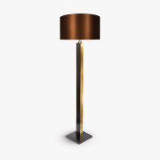торшер с куполообразным плафоном и металлической опорой