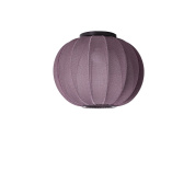 KW45 BU CW Knit-Wit Made By Hand Cветильник потолочный круглый Ø45 с бордовым тканевым абажуром