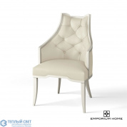 Logan Arm Chair-Antique White-Milk Leather Global Views кресло