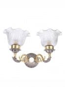 Dual Finish Crinkle Double Brass Wall Light бра FOS Lighting NewFun-RobinCrinkle-WL2s