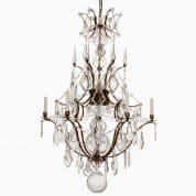 6 Arm Rococo Crystal Chandelier with Crystal Pendeloques люстра Gustavian 406801708