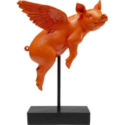 56904 Flying Pig оранжевый 29cm Kare design статуэтка