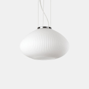 подвесной светильник с рифлёным плафоном из стекла в стиле ретро