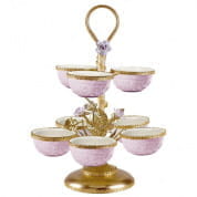 Taormina pink & gold pistachios holder - 8 bowls чаша, Villari