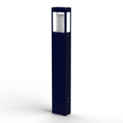 садовый столбик с квадратным корпусом тёмно-синего оттенка