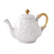 Taormina white & gold teapot 0004642-702 чайник, Villari