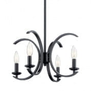 Cassadee 16" 4 Light Convertible Pendant/Semi Flush Black подвесной светильник 52119BK Kichler