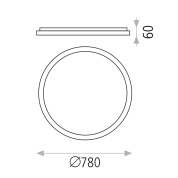 потолочный светильник чёрного цвета с регулировкой яркости