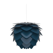 подвесной светильник с плафоном из лепестков темно-синий