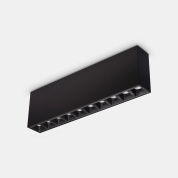 потолочный линейный светильник прямоугольной формы с многомодульной оптической решёткой
