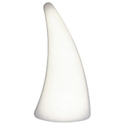 настольная лампа с плавно изогнутым корпусом и матовым плафоном в форме лепестка