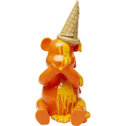 55293 Sitting Gelato Bear оранжевый 37cm Kare design статуэтка