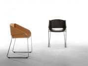 SIMPLY Кожаное кресло с подлокотниками Tonin Casa