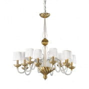 Alba veneziana chandelier 12 lights - white & gold 8004167-402 люстра, Villari