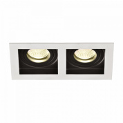 встраиваемый потолочный светильник на два источника белый