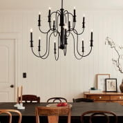 Karthe 12 Light Chandelier Black люстра 52472BK Kichler