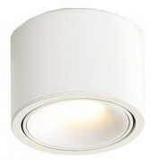 потолочный накладной светильник с гладким корпусом и утопленным источником света