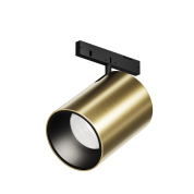 трековый прожектор цилиндрической формы в латунном цвете