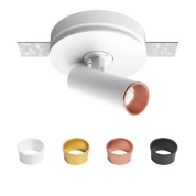 потолочный прожектор белого цвета с регулируемым направлением освещения