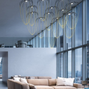 SPALYS34ANOTLED Axolight Alysoid 34 SP LED люстра с бусинами антрацит; латунь