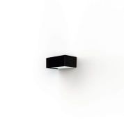 уличный настенный светильник квадратной формы чёрного цвета