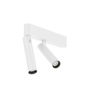 двойной настенный спот цилиндрический белый