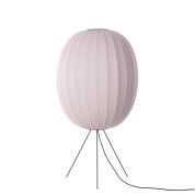 KWH65 PI FME Knit-Wit Made By Hand Напольный светильник с овальным абажуром розового цвета, средняя высота