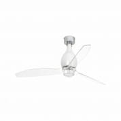 32020WP-9 Faro MINI ETERFAN LED Shiny white/transparent ceiling fan with DC motor SMART люстра-вентилятор блестящий белый