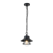 COPENHAGEN8-BK Elstead Copenhagen уличный подвесной светильник фонарь на цепи с компактным корпусом и прозрачным стеклом