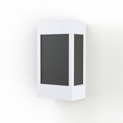 настенное бра белого цвета с черной вставкой и прозрачным рассеивателем