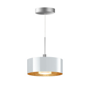 подвесной светильник с серым металлическим корпусом и рассеянным светом вниз