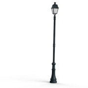 уличный фонарный столб с одним плафоном и корпусом цвета вердигрис