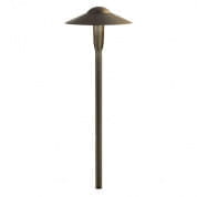 12V LED 3000K 8" Dome Path Light, Centennial Brass светильник-столбик для дорожек 15810CBR30 Kichler