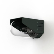 настенный уличный светильник с асимметричным плафоном тёмно-серого оттенка