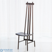 High Back Chair-Bronze/Dark Brown Leather Global Views кресло