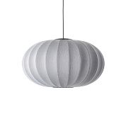 KWO76 SI LED Knit-Wit Made By Hand Подвесной светильник с овальным абажуром серебристого цвета с LED