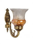 Lustrous Single Antique Brass Wall Light бра FOS Lighting No1-UshaLuster-WL1