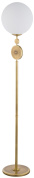 торшер с матовым сферическим плафоном на тонкой стойке