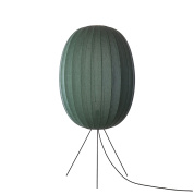 KWH65 TG FL Knit-Wit Made By Hand Напольный светильник с овальным текстильным абажуром зелёного цвета