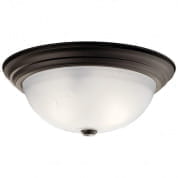 15.25" 3 Light Flush Mount Olde Bronze потолочный светильник 8116OZ Kichler