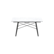 21052021 Eames Vitra Стол квадратный мрамор белый/черный ясень