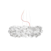 люстра в форме гнезда бело-красная