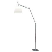 торшер с изогнутым корпусом и поворотным абажуром