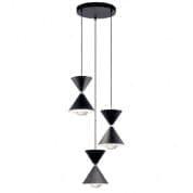 Kordan 3 Light Pendant Cluster Matte Black подвесной светильник 84114 Kichler