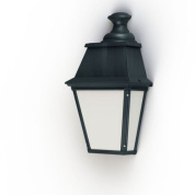 настенное бра серо-зелёного цвета с матовым плафоном и верхним козырьком