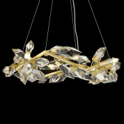 люстра с асимметричными элементами и хрустальными подвесками