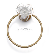 настенное кольцо для полотенца с фигурным стеклянным декором